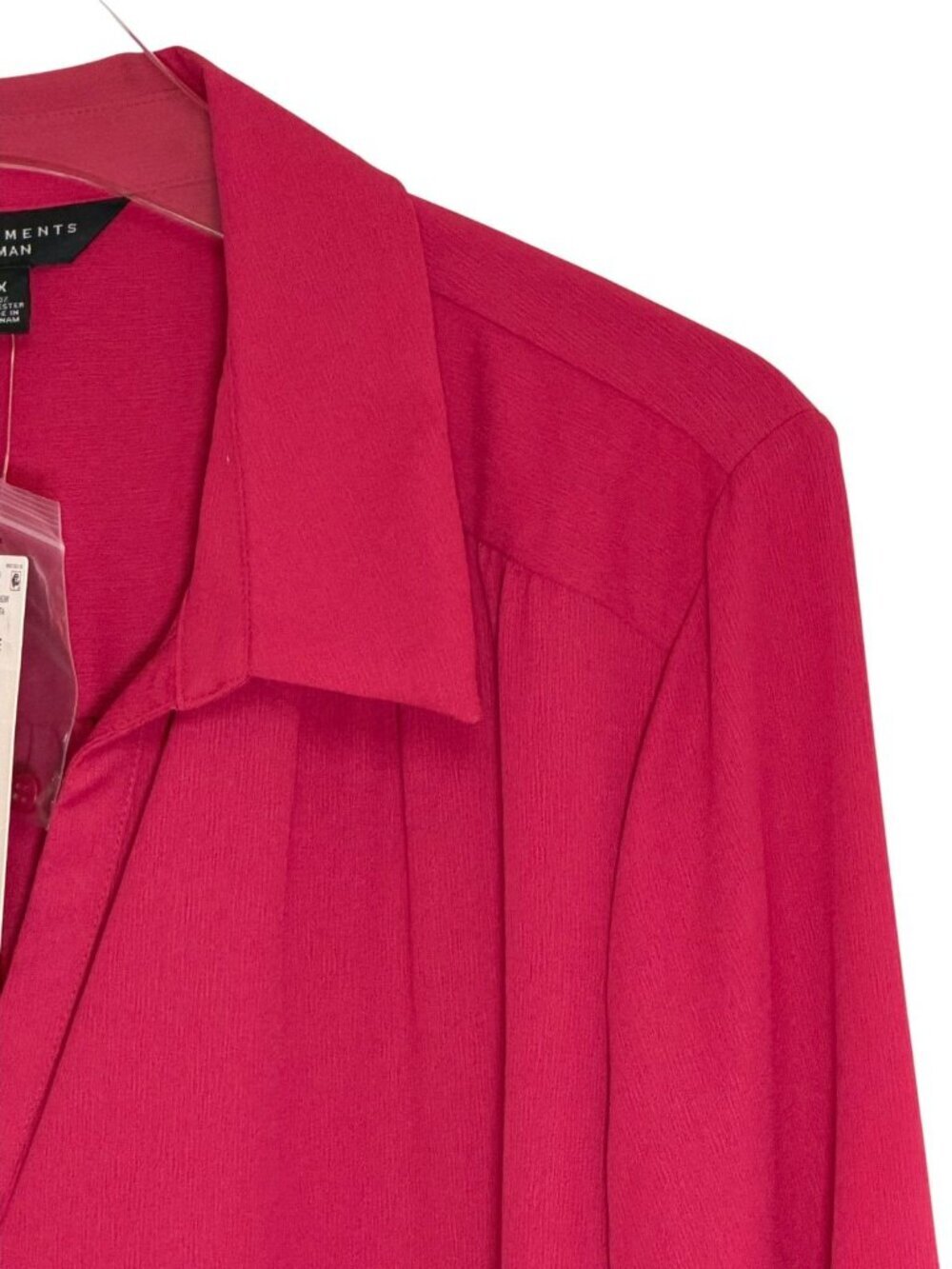 Investments Woman 1X Granita Rose Hidden Button Blouse NWT - Picture 6 of 9